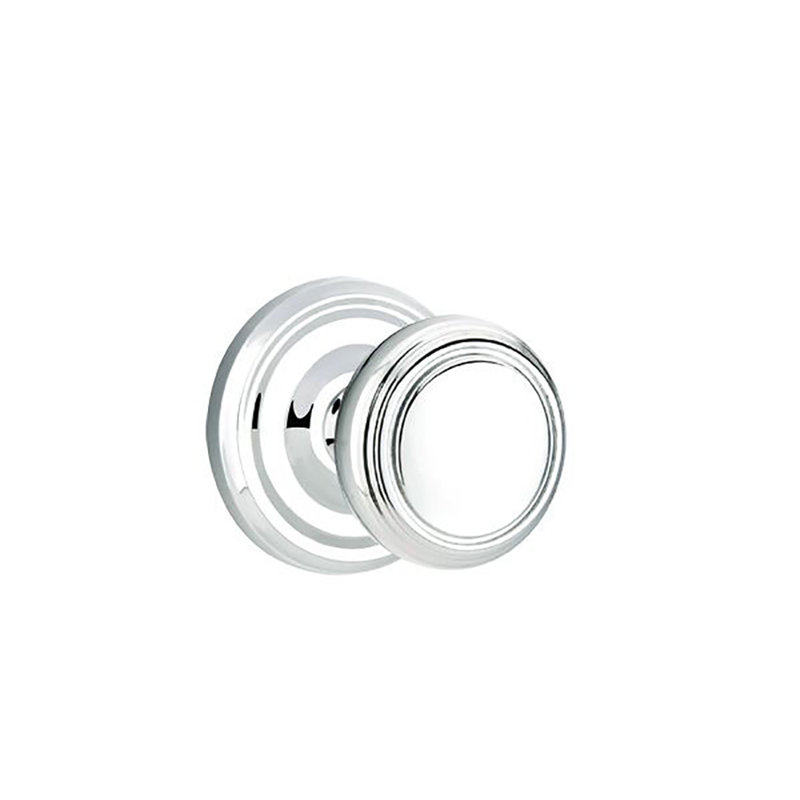 Privacy Norwich Knob with Regular Rose, Polished Chrome
