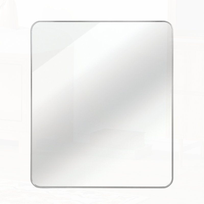 Rectangular Bathroom Wall Mirror, Silver