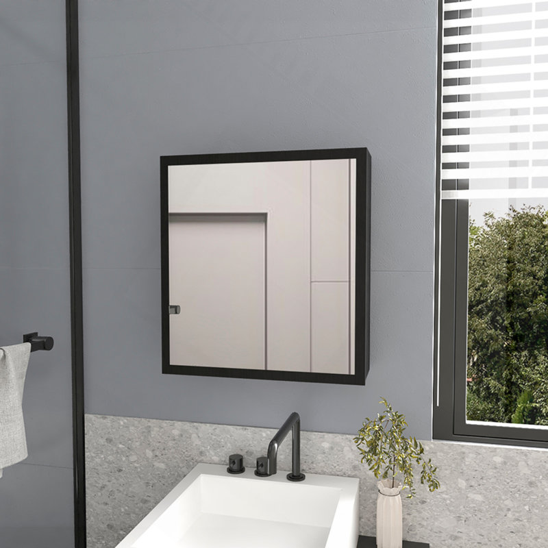 Medicine Cabinet Clayton, Bathroom, Black, Black