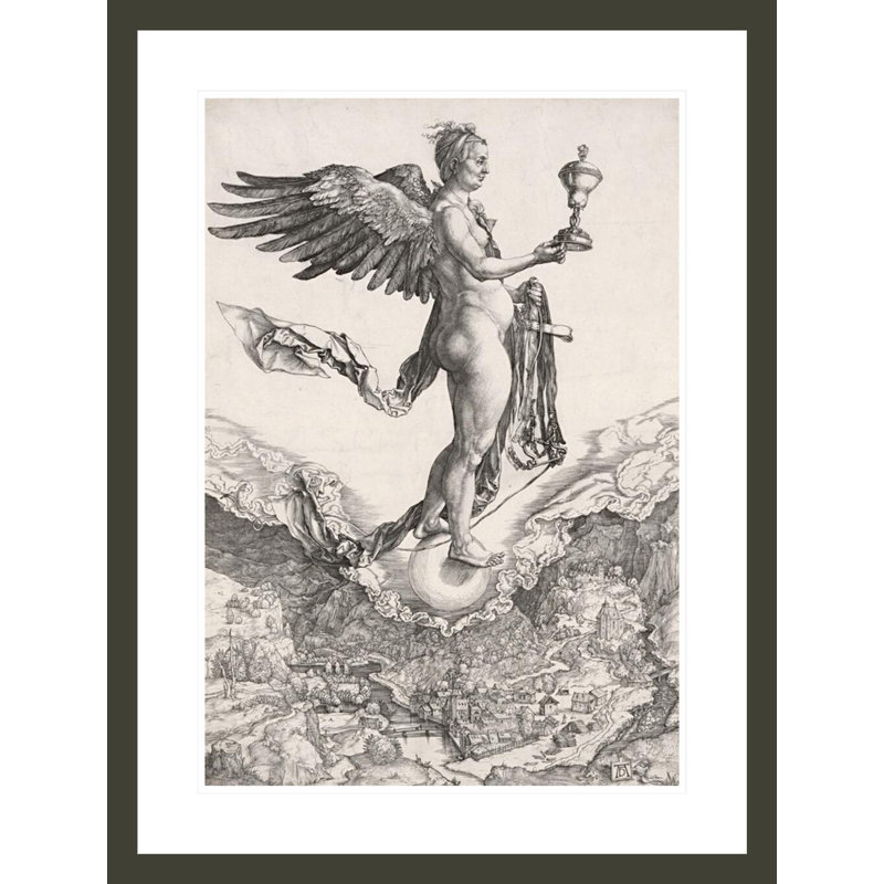 «Nemesis» par Albrecht Dürer, impression giclée sur cadre, H 29,5 po x l 22,35 po