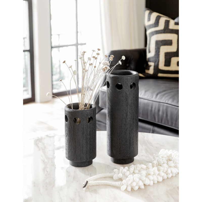 Ensemble de vases Regina Andrew, Noir