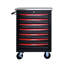 Chariot à outils multifonctionnel à 7 tiroirs avec roues et toit en acier inoxydable-267779224