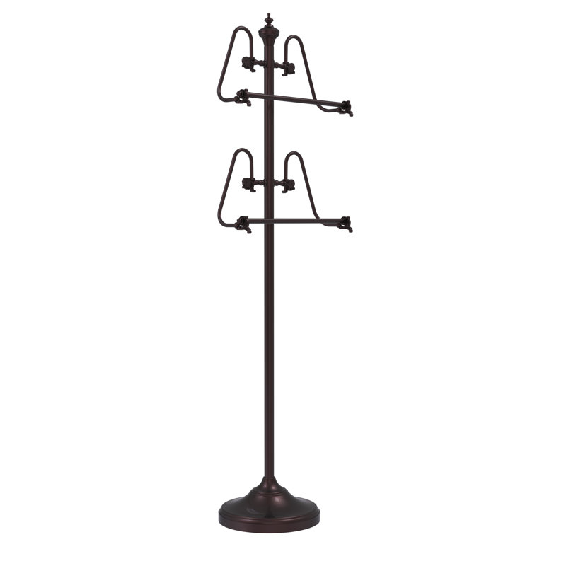Porte-serviettes sur pied Gober, Bronze antique