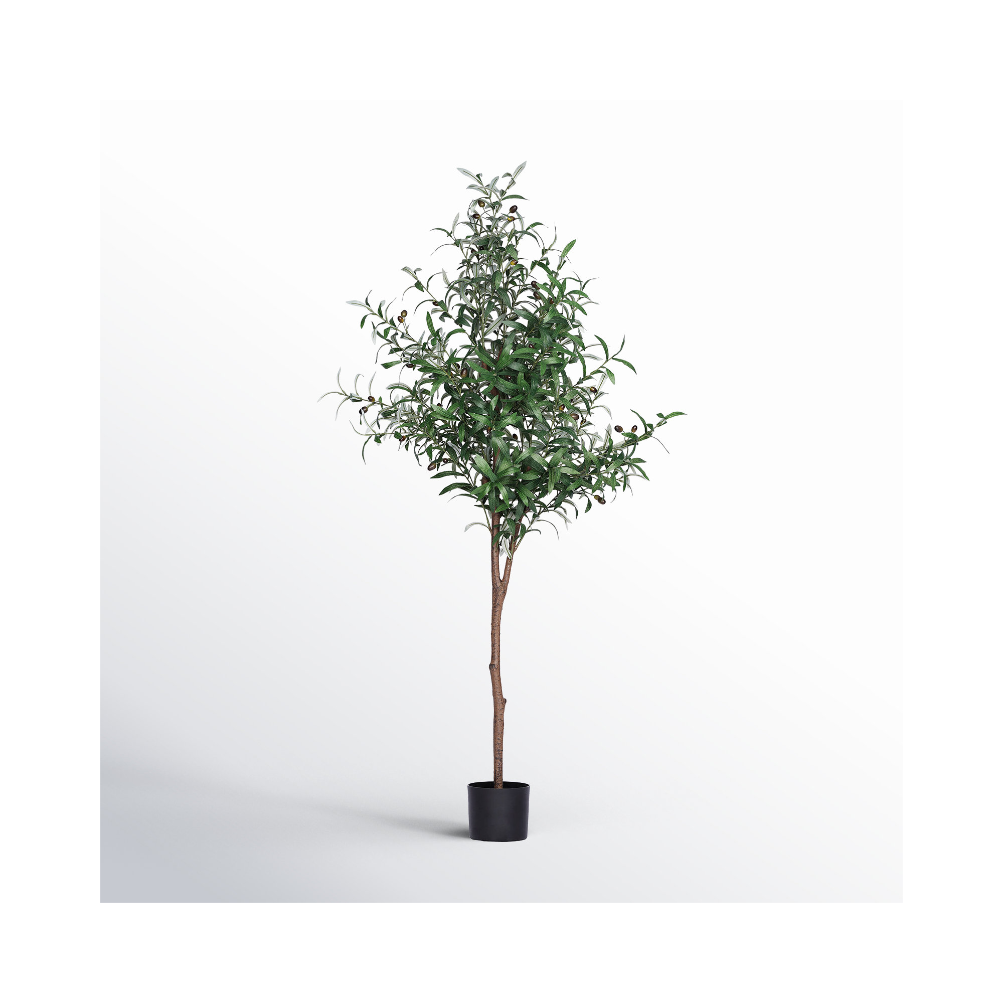 Faux Olive Tree Tree in Pot, 62" H x 23" W x 23" D
