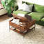 Table basse à plateau rabattable avec rangement - 31,5 po avec couvercle escamotable et compartiment caché