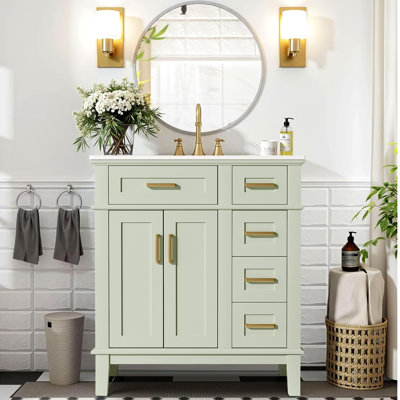 Meuble-lavabo moderne avec lavabo en céramique