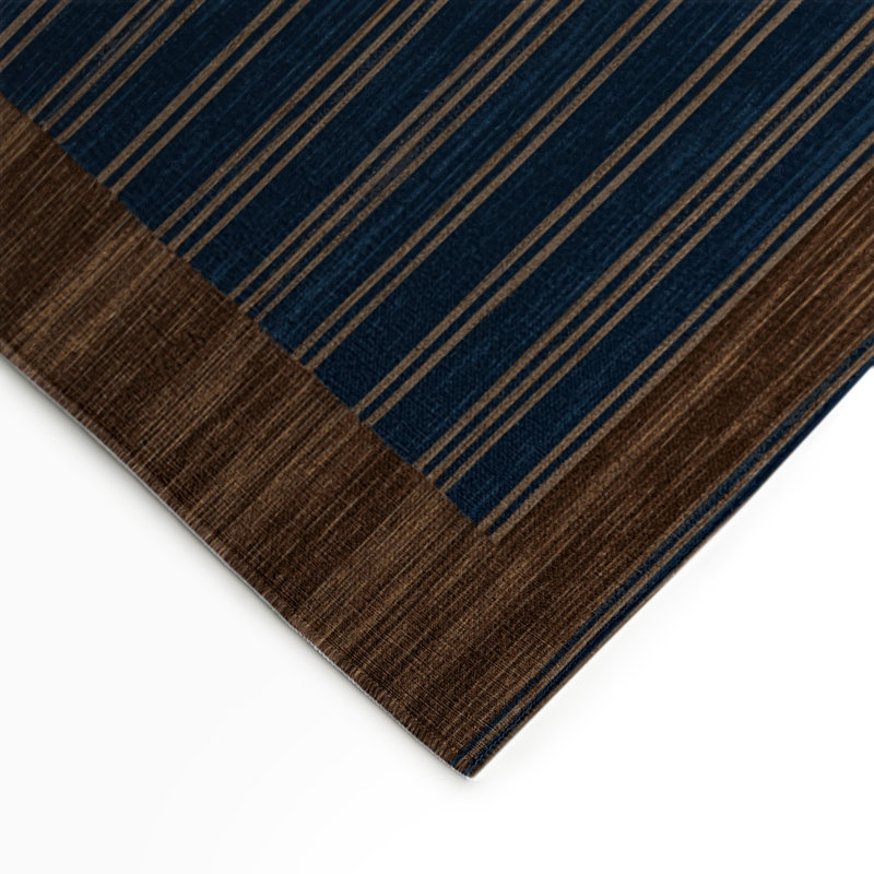 HorizontalStripes Gray Indoor and Outdoor Area Rug, Rectangle 5' x 7'