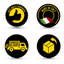 Giallobus - Set 10 Poster Da Parete - Raccolta Città Parigi - Carta Patinata - | 2 X A3 42X30cm | 4 X A4 30X21cm | 4 X A5 21X15cm | - Senza CORNICI - Stampe Moderne Soggiorno
