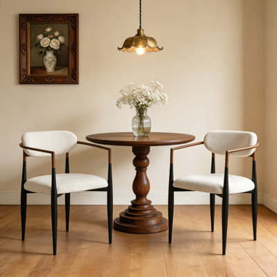 Chaise de salle à manger rembourrée en lin Varden (ensemble de 2)
