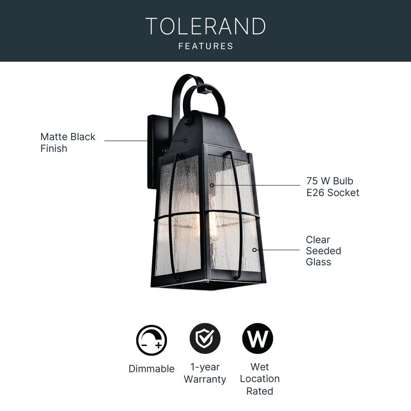 Tolerand Wall Light, 17.75" H x 7.75" W x 8.50" D