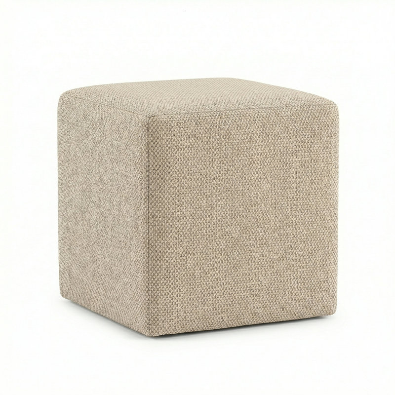 Berlin Gardens Lilly Hive 16" Square Pouf, Sand