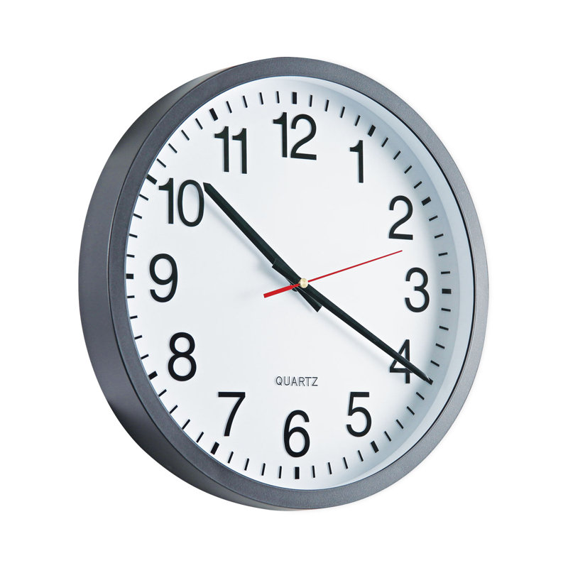 Classic Black and White 12.63" Analog Wall Clock