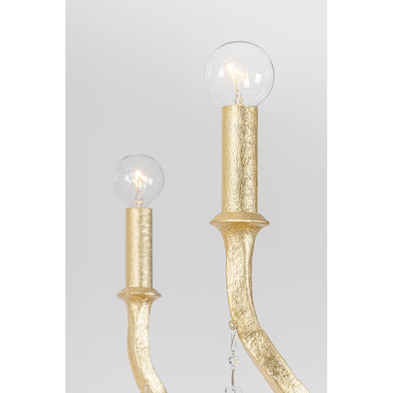 Lustre traditionnel 20 lumières, Feuille d'or