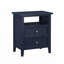 Table de chevet 2 tiroirs Weston Midnight Blue