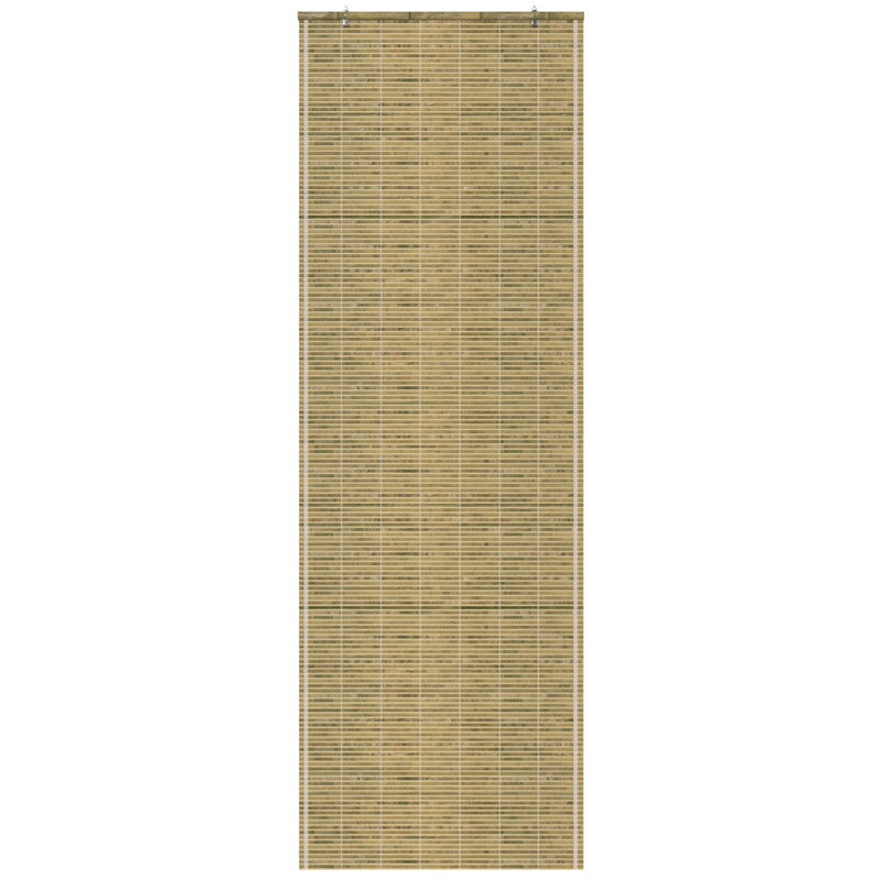 Rideaux en bambou sans cordon, l 24 po x L 72 po, Naturel