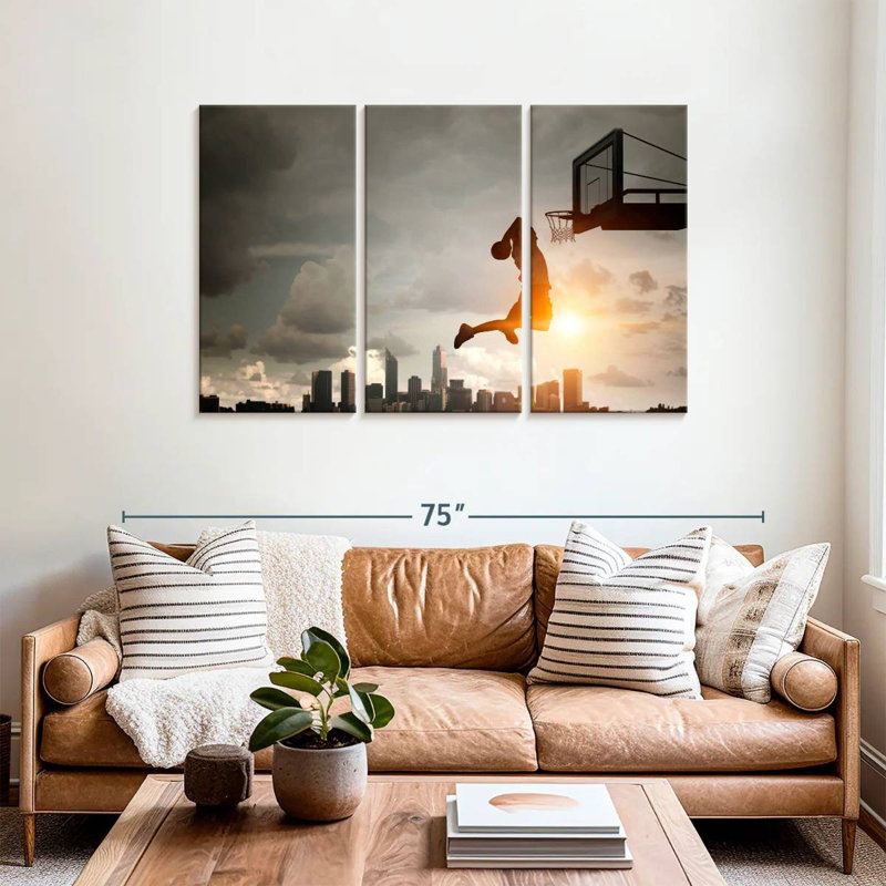 Sireci Basketball Dunk, 36" H x 57" W
