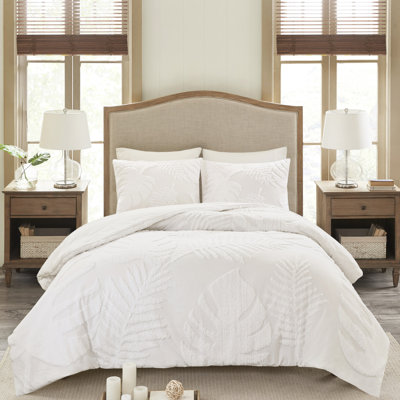 Housse de couette 100% coton chenille pour très grand / très grand lit - design bord de mer