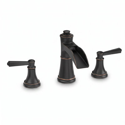 Widespread Waterfall 2-Handle Bathroom Sink Faucet with Drain Assembly