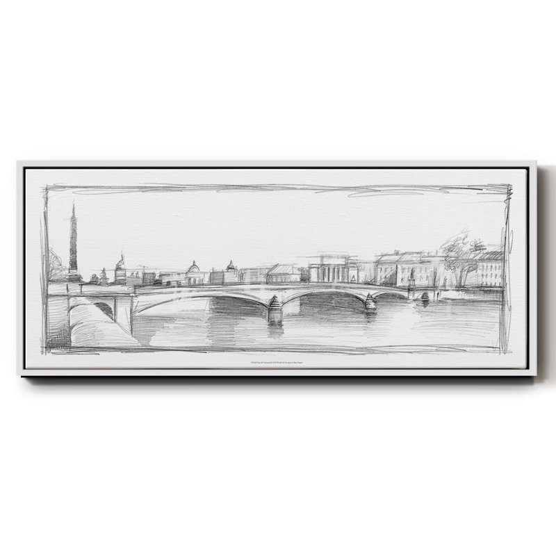 Pont du Carroussel - toile encadrée, H 20 po x l 50 po
