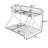 Metal Bunk Bed with Ladder and Guardrails-1614602853