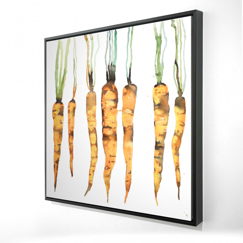 "Carottes fraîchement cueillies" sur toile