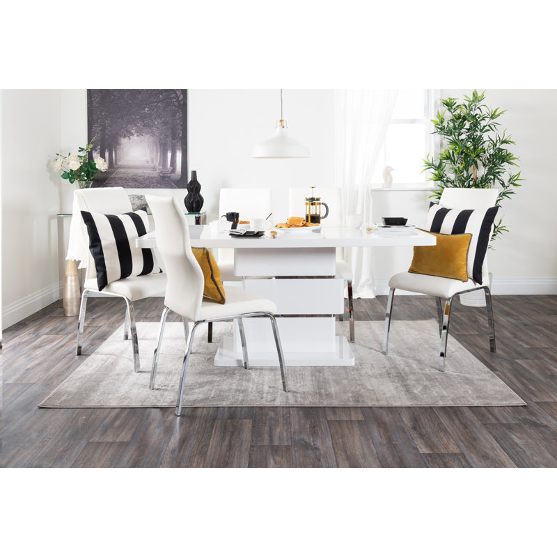 Anders 6 - Person Dining Set, White