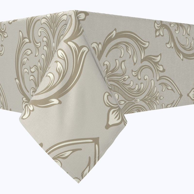 Rectangular Tablecloth, 100% Cotton, Floral 150, 104" x 52"
