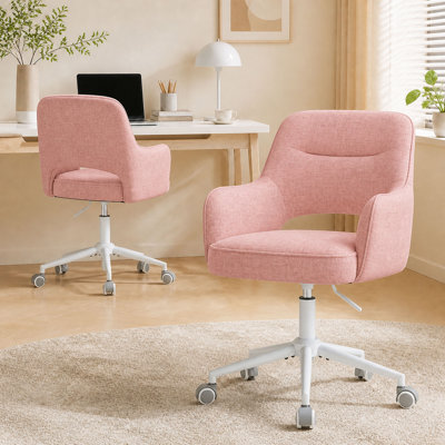 Brayden Studio Boucle Office Chair