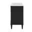 Meuble-lavabo de salle de bain avec lavabo en céramique, 2 tiroirs et rangement à porte rabattable, tablette réglable-415670956