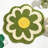 Green Flower Shaped Bath Rug