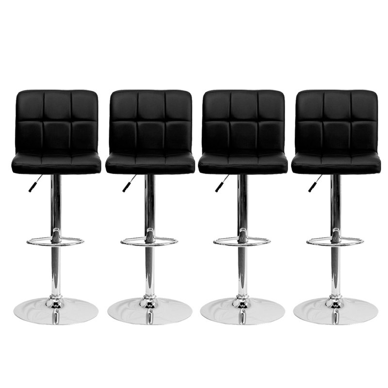 Tabouret pivotant à hauteur réglable Ali, Noir, noir, noir, noir