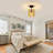 Rattan Semi Flush Mount Ceiling Light