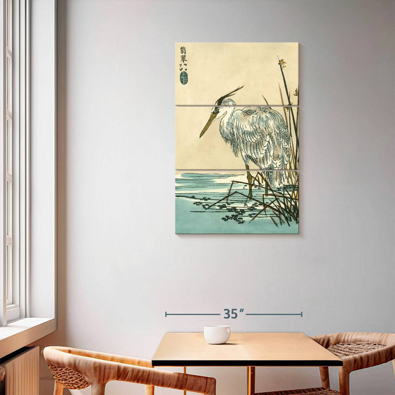 Brampt Oriental Crane I, 57" H x 36" W