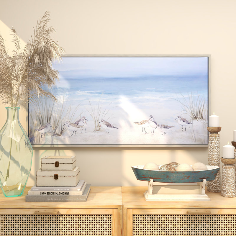 «Blue Coastal - Floater Frame», reproduction d'art sur toile