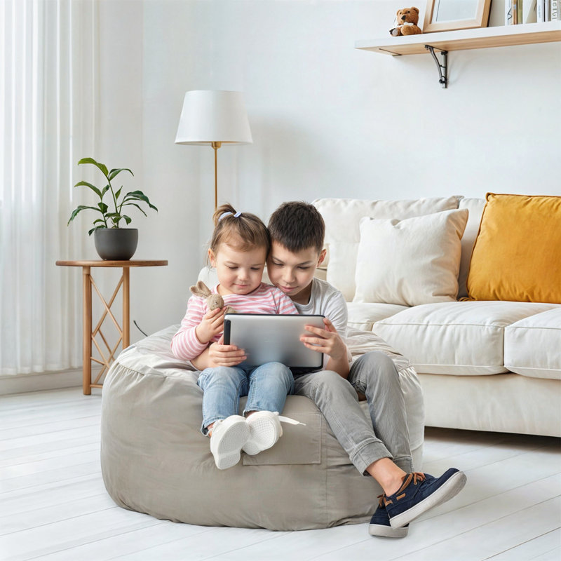 Fauteuil à billes surdimensionné polyvalent pour la détente et le divertissement, H 25,9 po x l 48 po x P 48 po