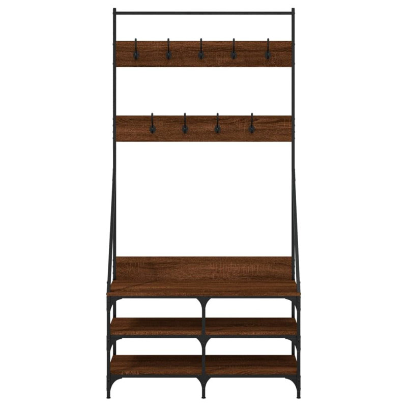 Annelene Hall Tree 90cm Wide, Brown/Black