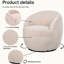 Fauteuil 360 pivotant beige avec housse et rembourrage pour le confort en beige, une mousse de fabrication durable-1951466720
