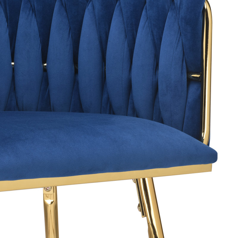 Kristyn Upholstered 25.6'' Counter Stool With Metal Frame, Blue