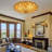 Elegant 4-light 20" Tiffany Stained Glass Flush Mount Ceiling Light