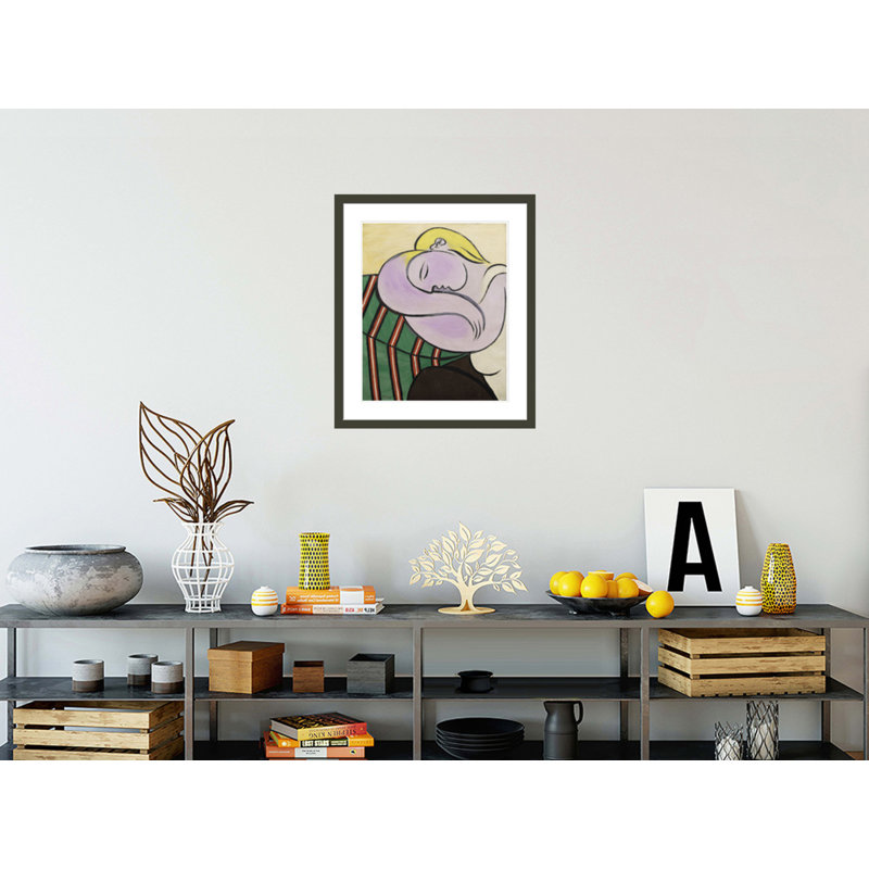 «Femme aux cheveux jaunes» par Pablo Picasso, impression giclée sur cadre, H 27,37 po x l 23,5 po