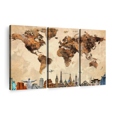 «Rustic Map», reproduction sur toile