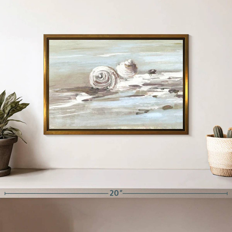 Washed Ashore II, Floating Frame Gold, 13" X 9"
