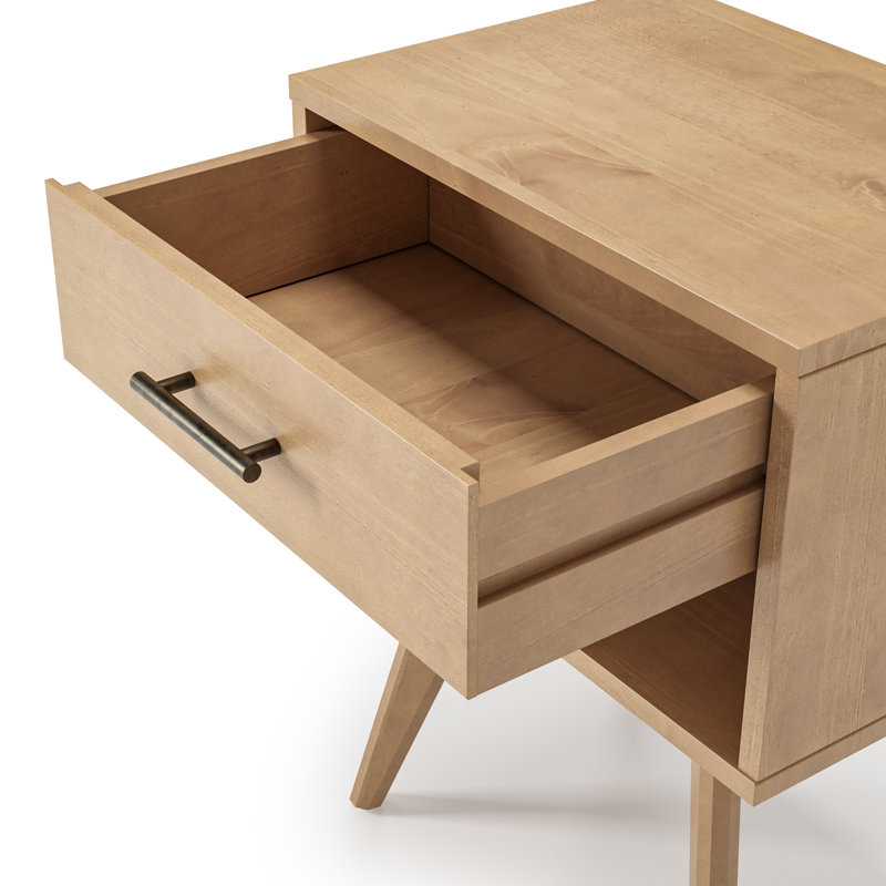 Chandrima 19.62'' W Nightstand, Light Oak
