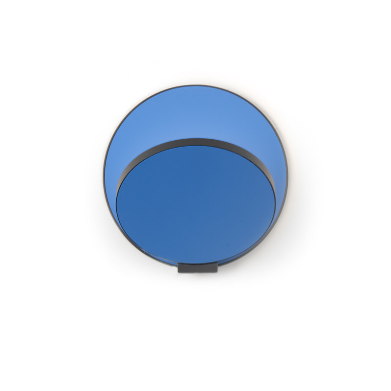 Gravy LED Flush Mounted Sconce, Matte Blue/Metallic Black