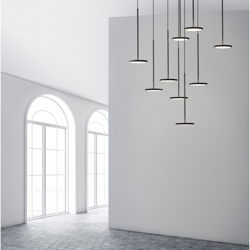 Lustre 7 lumières Sky Solo, Noir mat