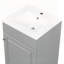 Meuble-lavabo gris élégant avec lavabo, porte d'armoire et tablettes réglables pour un rangement amélioré et une esthétique moderne-1815014699