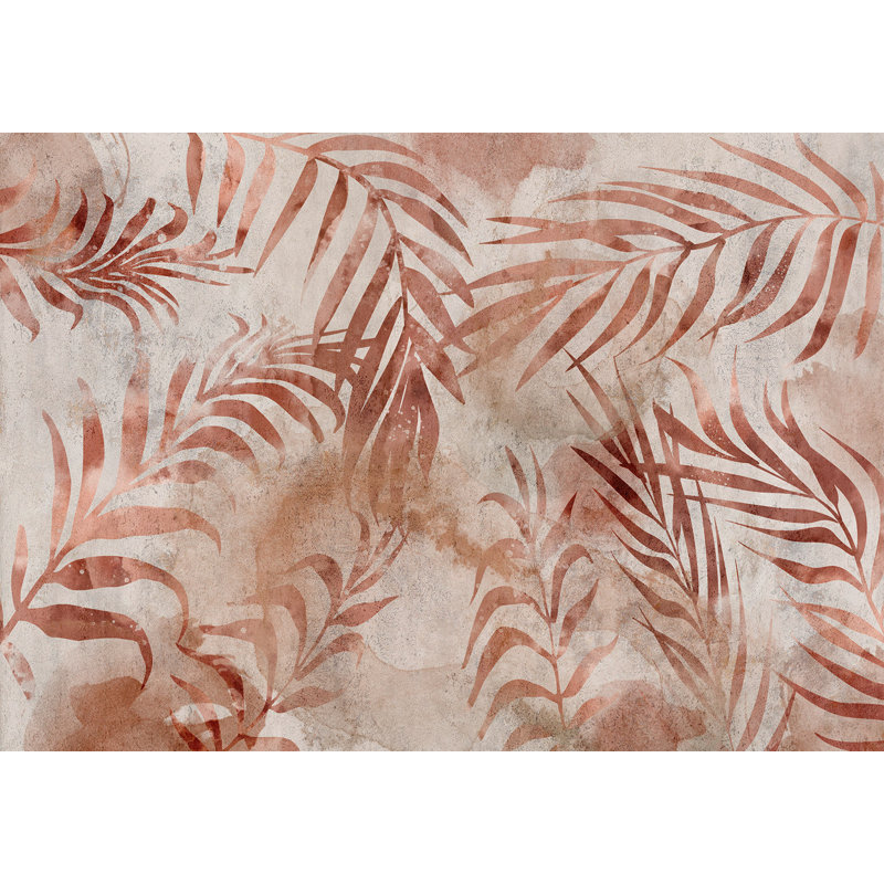 Papier peint botanique - mémoire rose, L 55 po x l 78 po