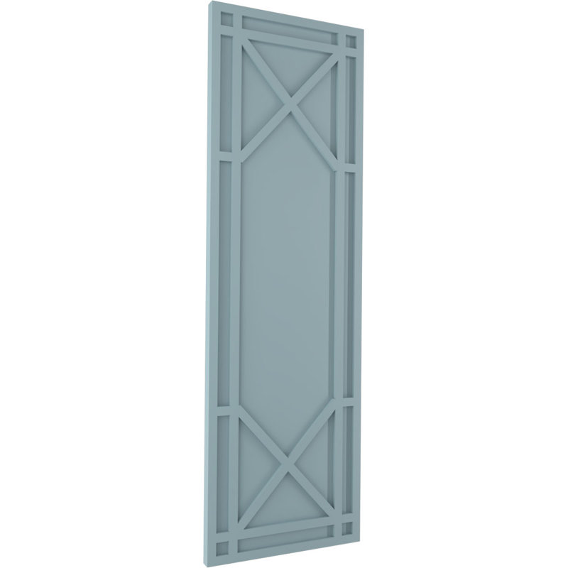 Volets en PVC True Fit, Bleu paisible, 35", 15"