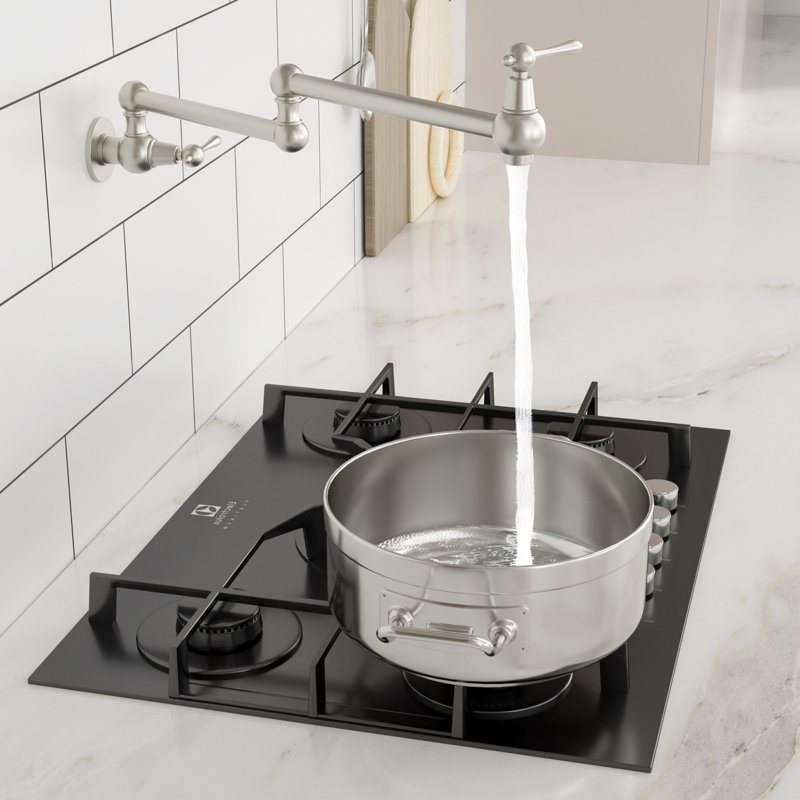 Logmey Kitchen Faucet, Brushed Nickel