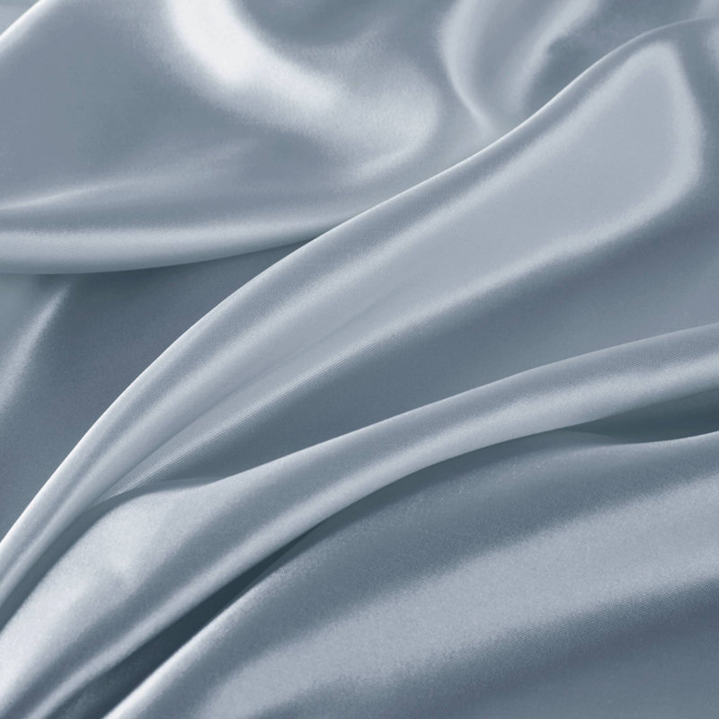 Satin Blue 100% Satin Luxury Wrinkle Resistant 6-Piece King Sheet Set, Blue, King Sheet Set + 4 Standard Pillowcases
